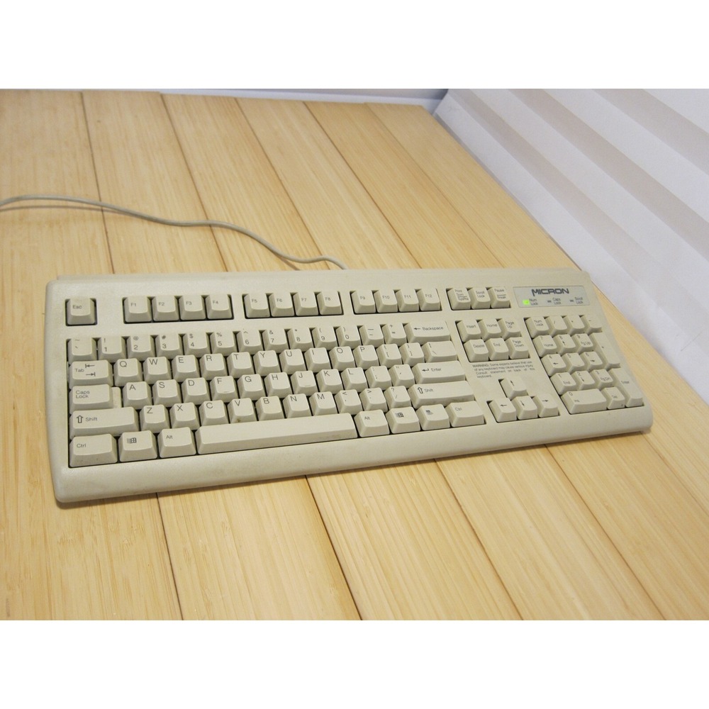 Used Vintage Retro Micron NMB Windows Keyboard RT5158TW PS2 - Tested & Working